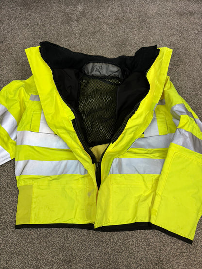 Ex PCSO Police Hi-Vis Badged Gore-Tex Waterproof Bomber Jacket Film TV Display