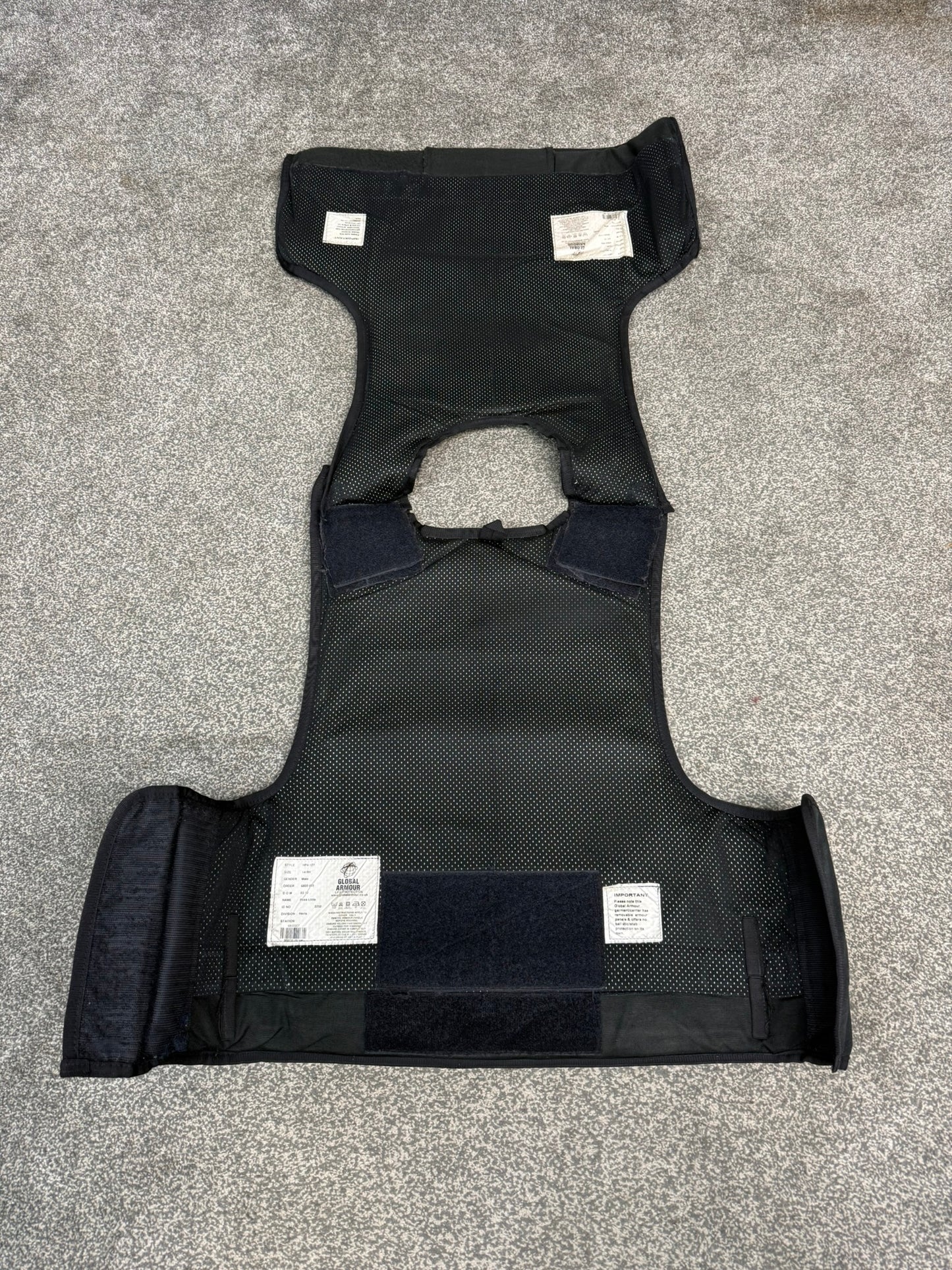 Ex Police Global Armour Body Armour Stab Vest X LARGE Anti Stab & Ballistic HG2 / KR1 / SP1 Security