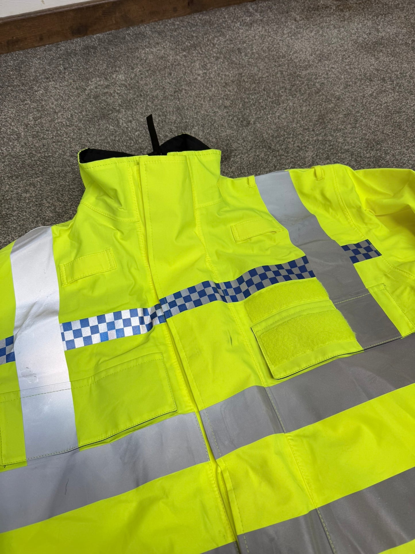 Ex Police Hi-Vis Waterproof Bomber Jacket Walking Biker Recovery Coat