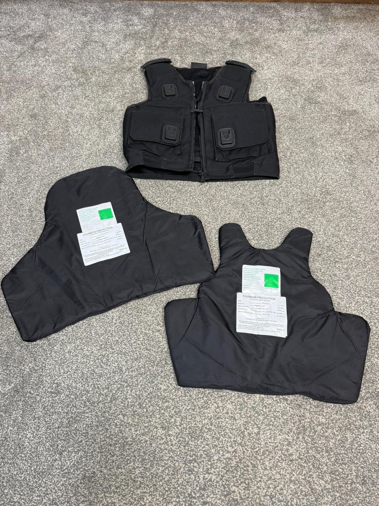 Ex Police Cooneen Body Armour Stab SMALL Vest Anti Stab & Ballistic HG1A & KR1 Security