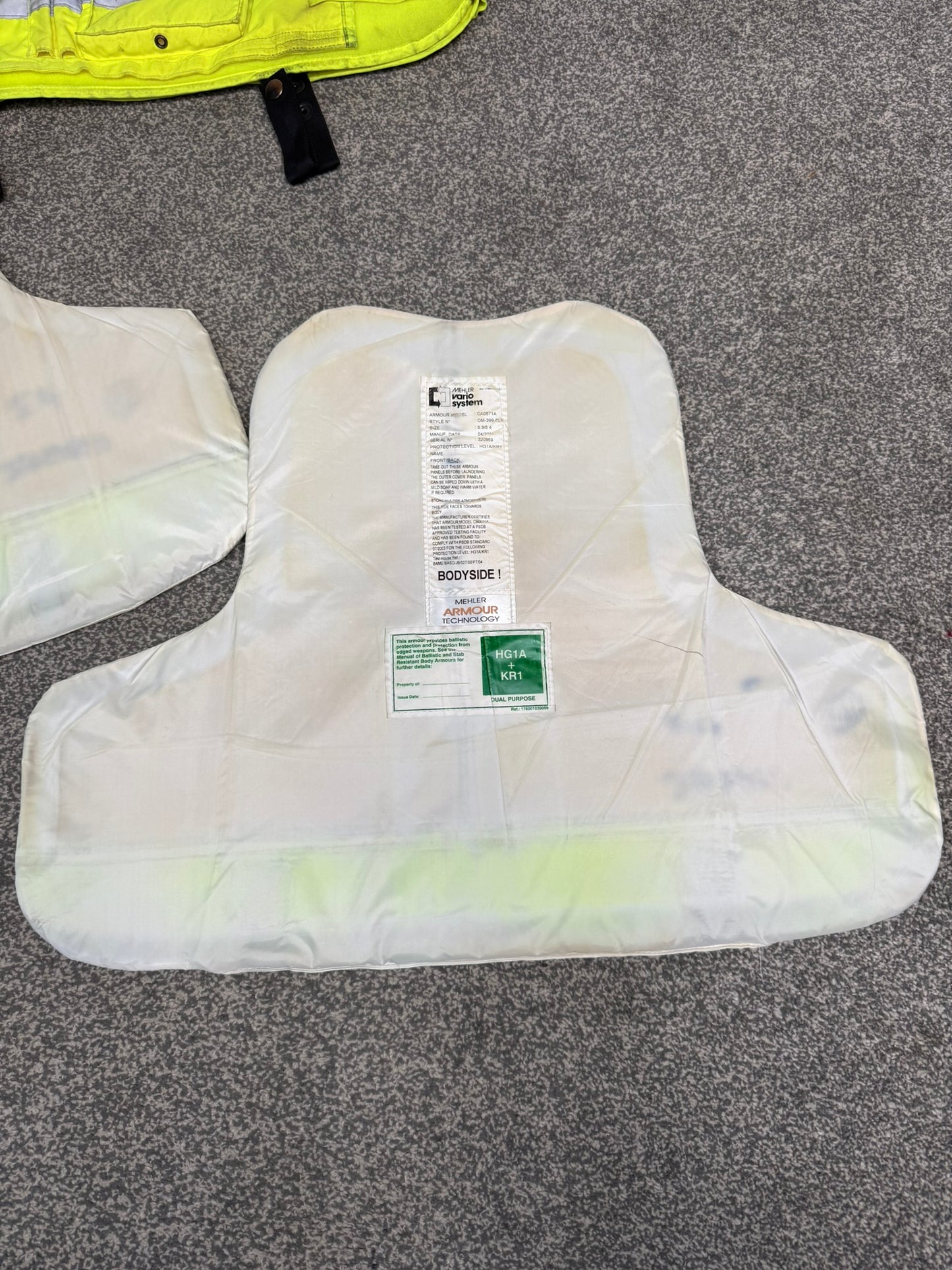 Ex Police Mehler Body Armour Stab Vest X LARGE Anti Stab & Ballistic HG1A & KR1