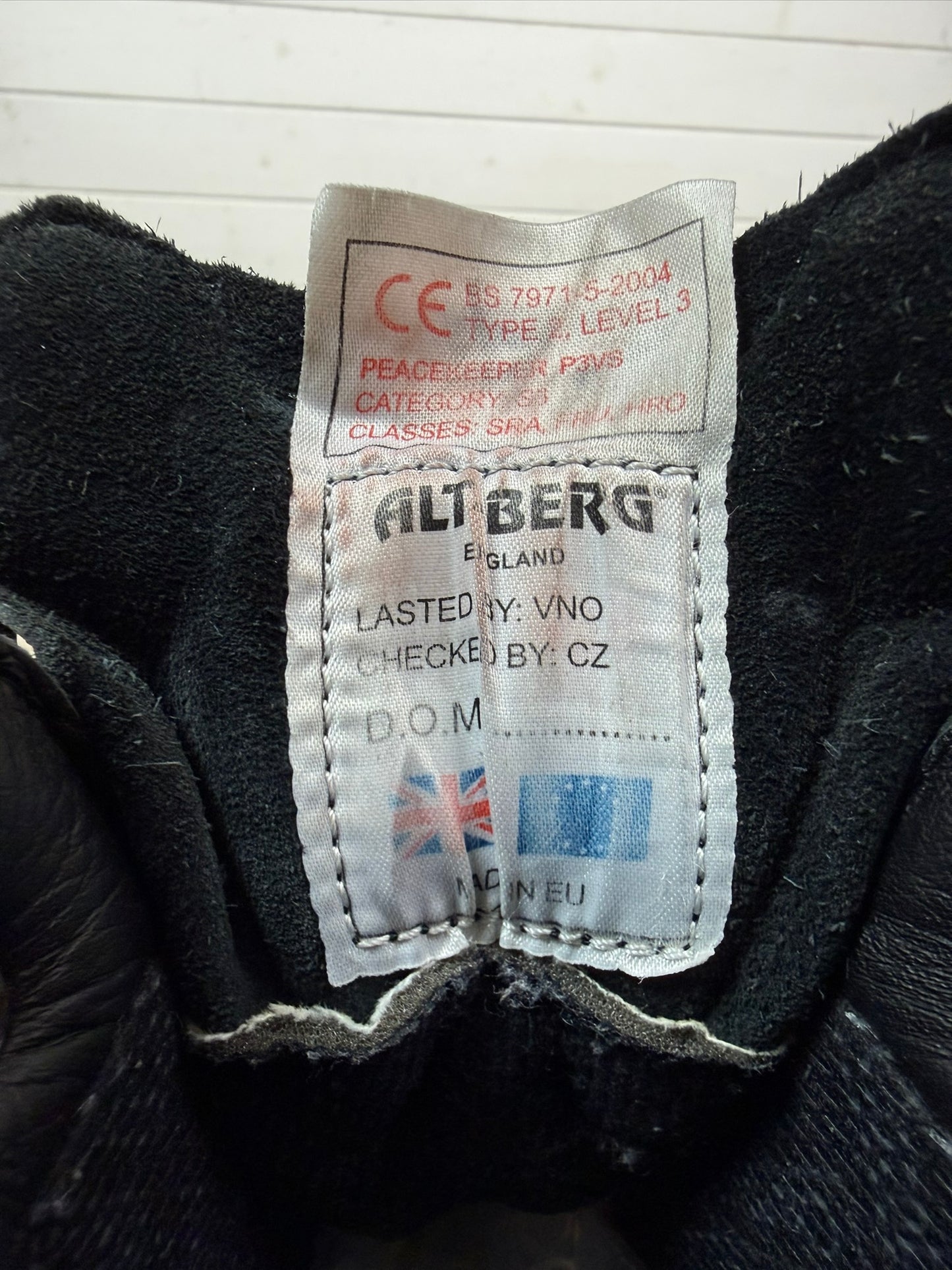 Altberg Peacekeeper P3 VS Black Leather Safety Combat Boots Size UK 5.5