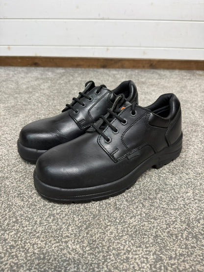 Goliath Black Leather Industrial Safety Steel Toe Cap Shoes UK 9