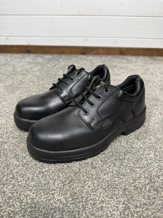 Goliath Black Leather Industrial Safety Steel Toe Cap Shoes UK 9