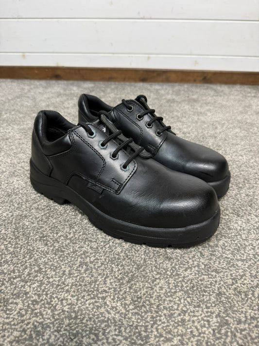 Goliath Black Leather Industrial Safety Steel Toe Cap Shoes UK 9