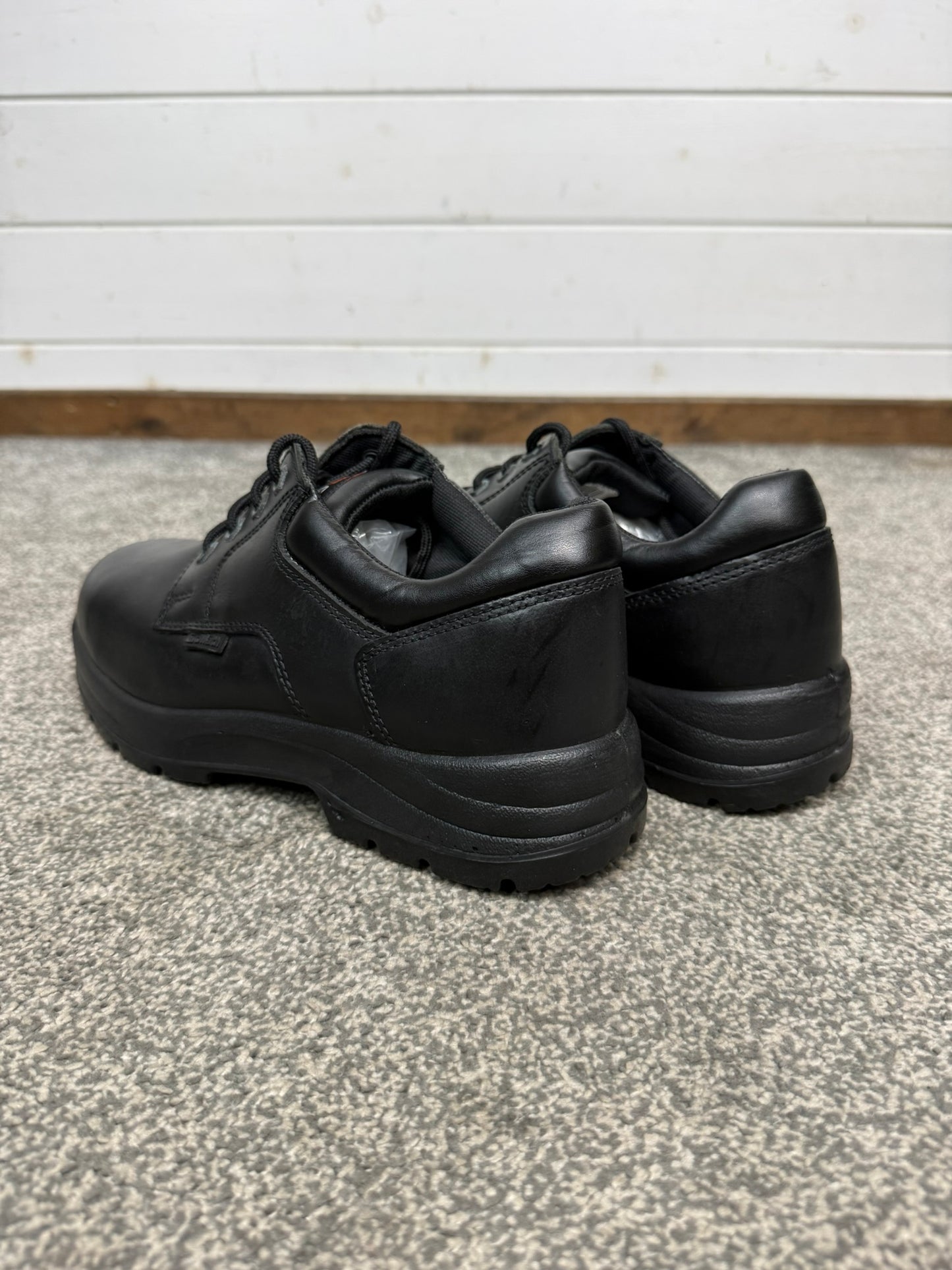 Goliath Black Leather Industrial Safety Steel Toe Cap Shoes UK 9
