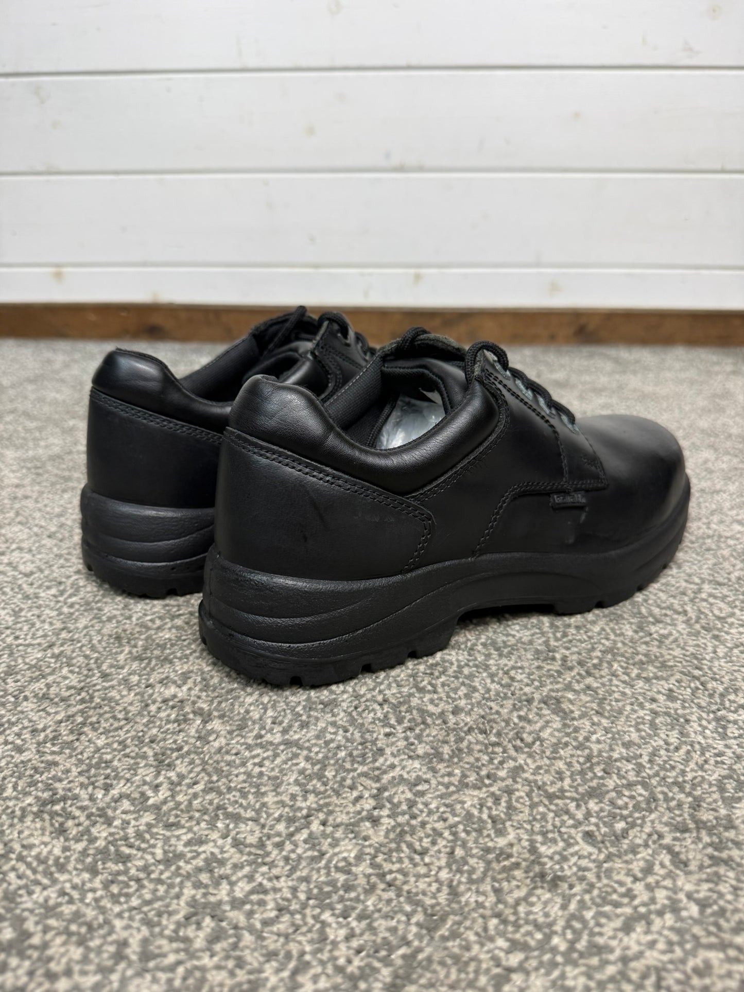 Goliath Black Leather Industrial Safety Steel Toe Cap Shoes UK 9