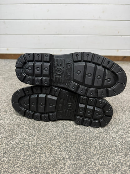 Goliath Black Leather Industrial Safety Steel Toe Cap Shoes UK 9