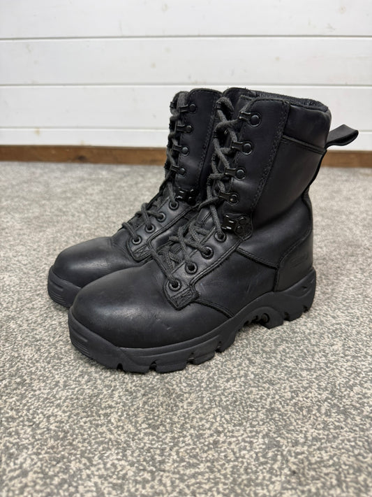 Ex Police Magnum Shield WPI Tactical Boots Black Leather UK 4 Security Work