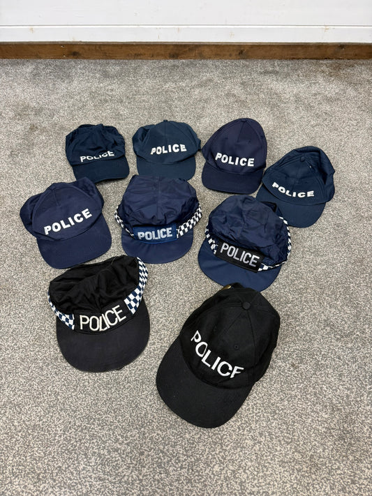 9x Ex Police Baseball Cap Job Lot Collectors Display Film TV Uniform