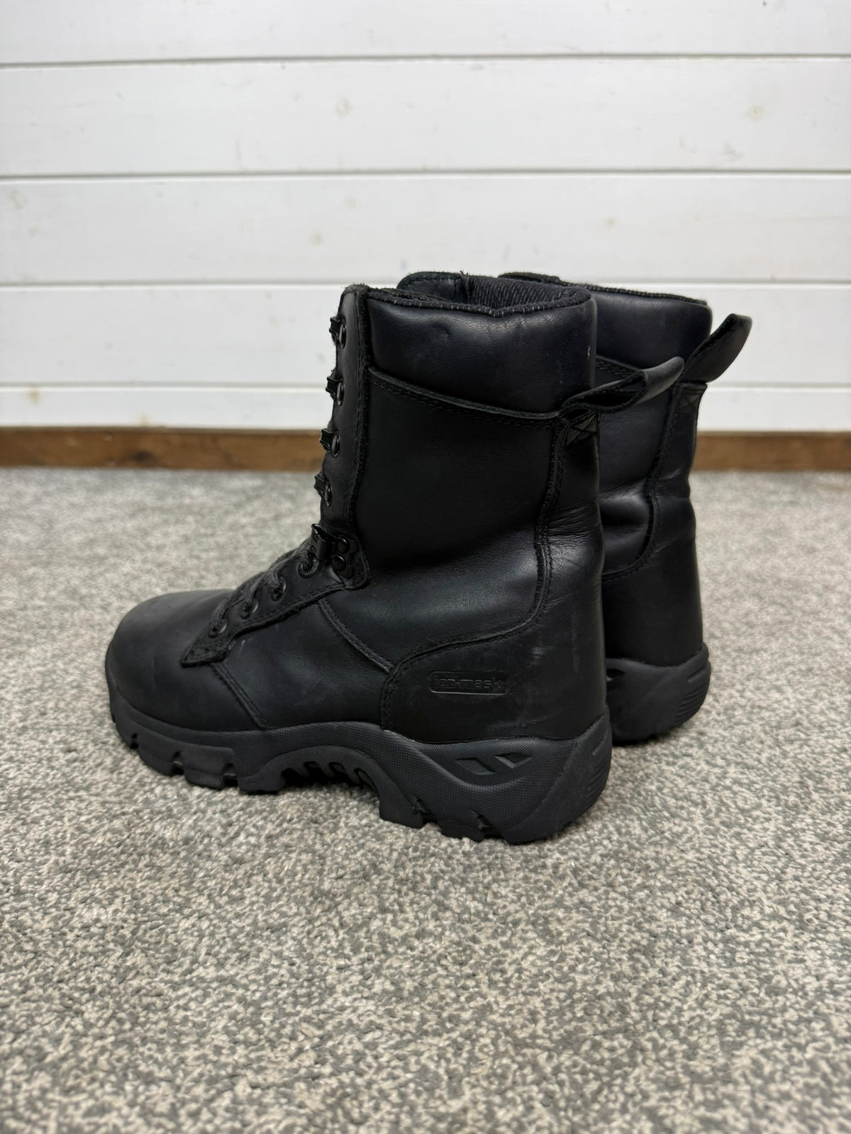 Ex Police Magnum Shield WPI Tactical Boots Black Leather UK 4 Security Work