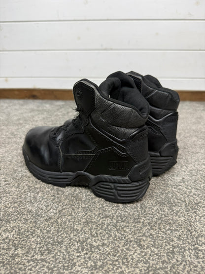 Ex Police Magnum Stealth Force 6.0 Combat Boots Black Leather UK 4 Security