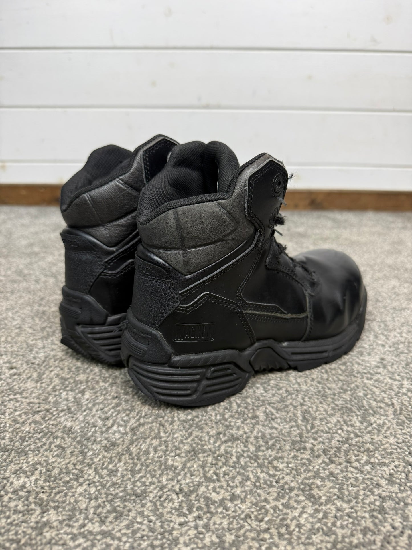 Ex Police Magnum Stealth Force 6.0 Combat Boots Black Leather UK 4 Security