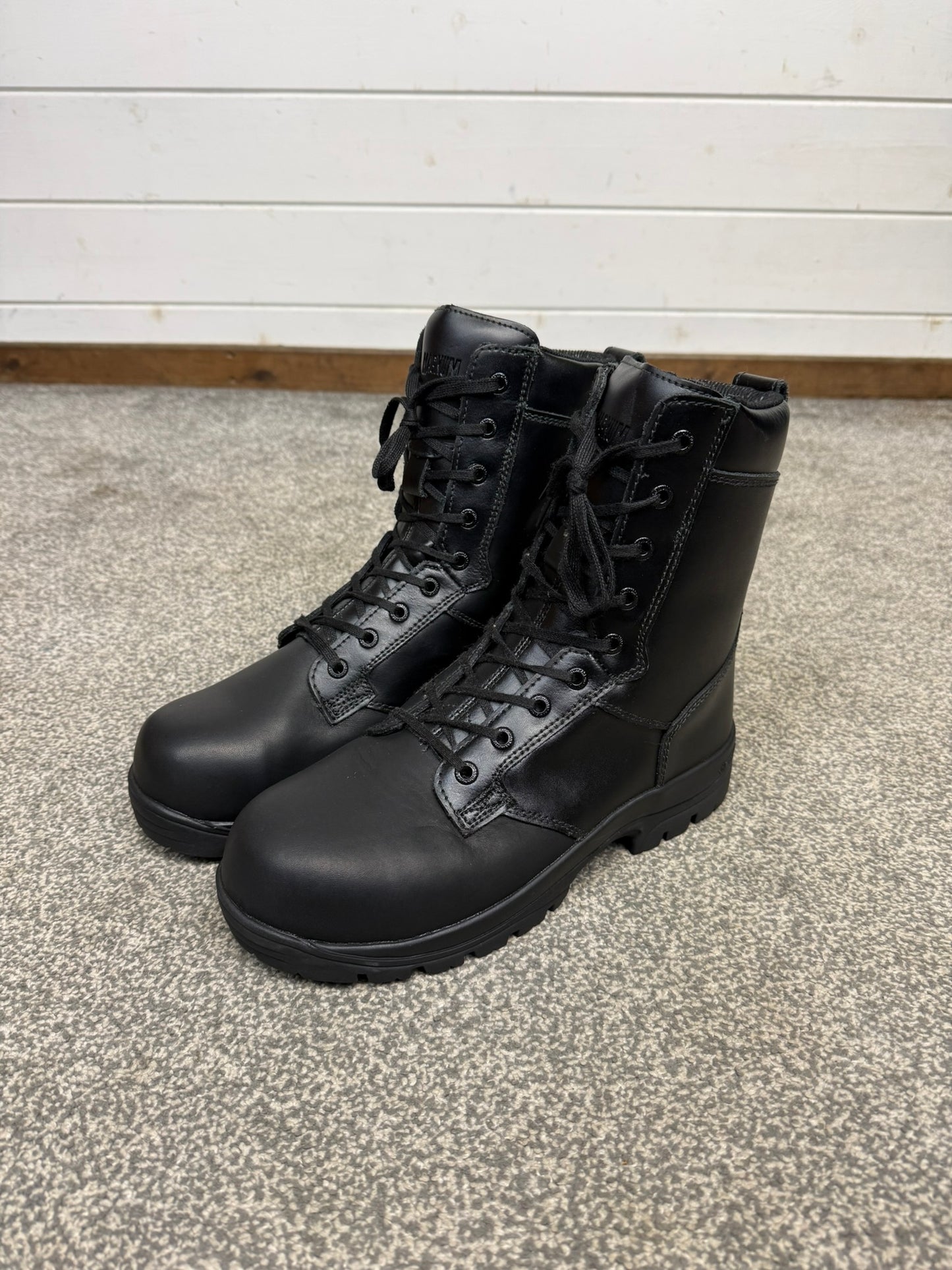 Magnum Elite Shield Met Black Leather Combat Boots UK 8 Ex Police Security Work