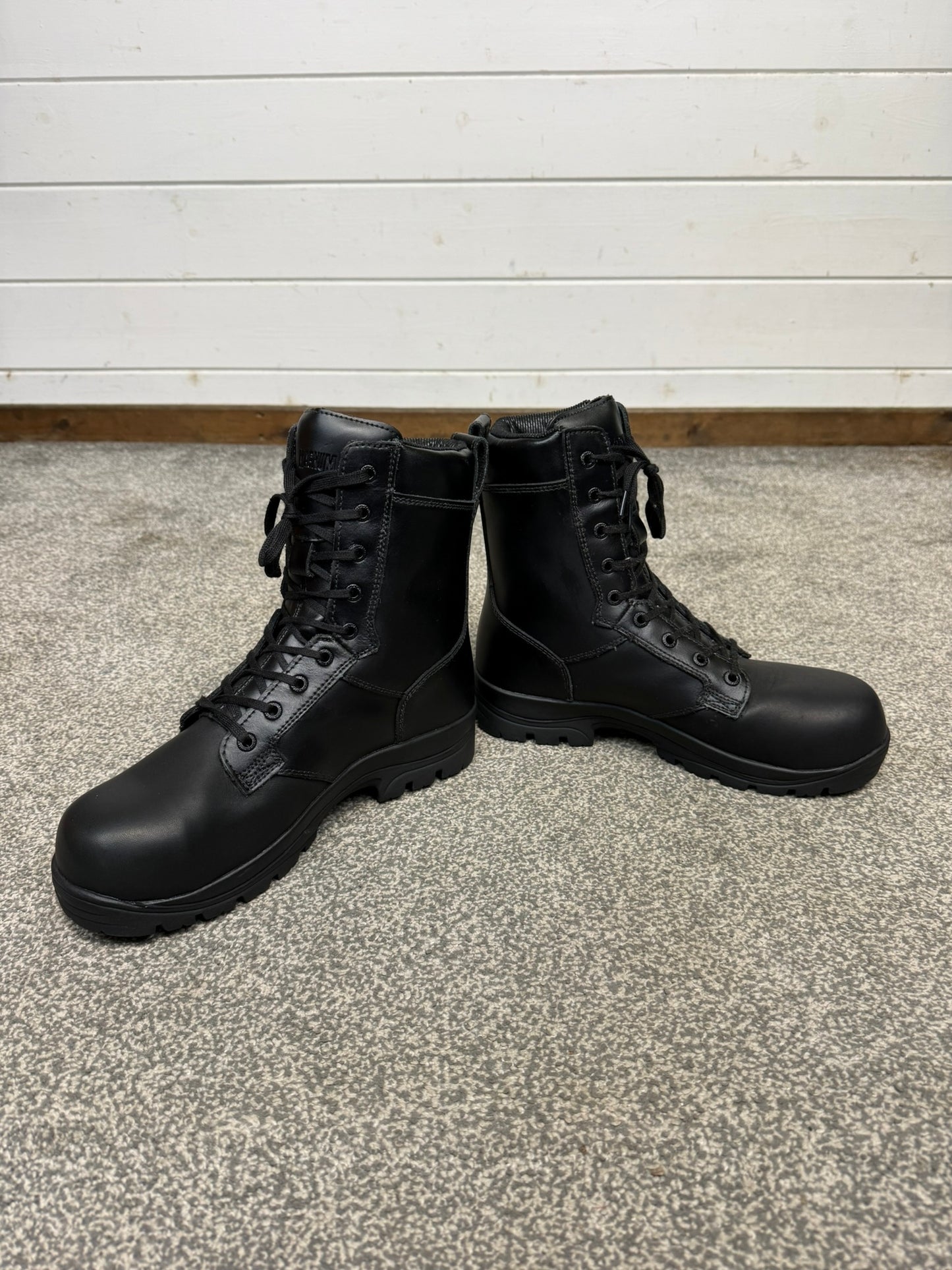 Magnum Elite Shield Met Black Leather Combat Boots UK 8 Ex Police Security Work