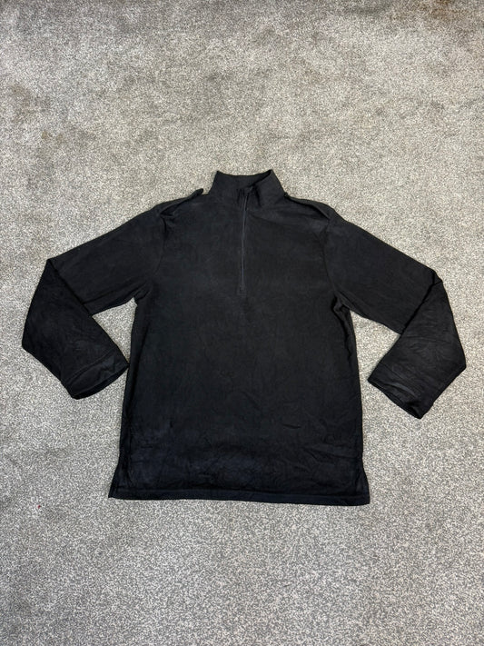 Ex Police Black Micro Fleece Lightweight Baselayer Top Hiking Walking Security