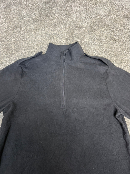 Ex Police Black Micro Fleece Lightweight Baselayer Top Hiking Walking Security