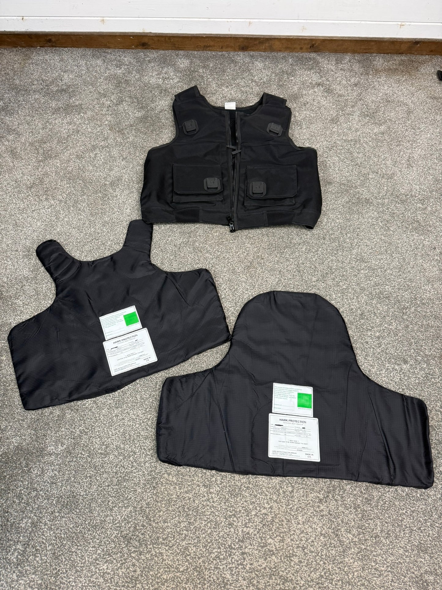 Ex Police Hawk Body Armour Stab Vest X LARGE Anti Stab & Ballistic HG1A & KR1 - VGC