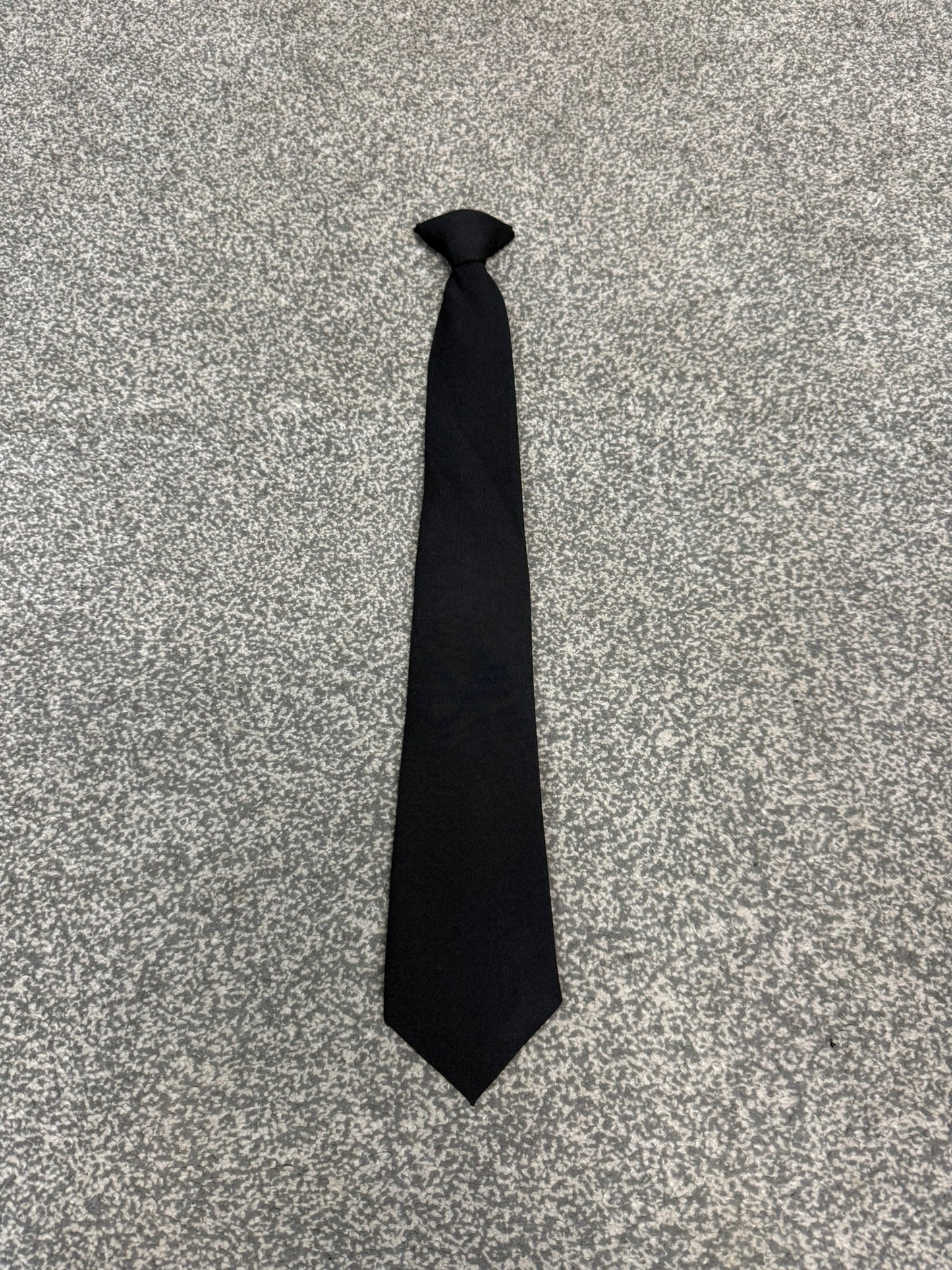 Ex Police Black Clip On Tie Polyester Full Length Single or Bundles SIA Security Uniform