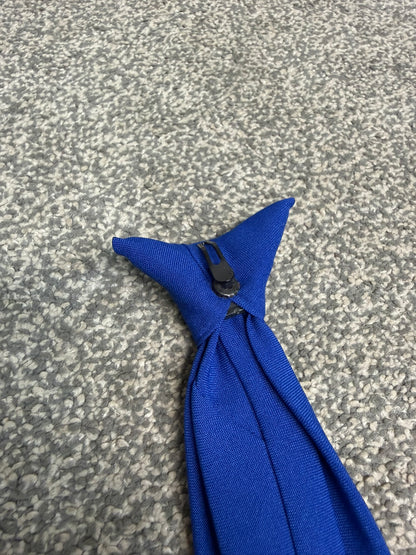 Ex Police Royal Blue Clip On Tie Polyester Full Length Single or Bundles SIA Security Uniform