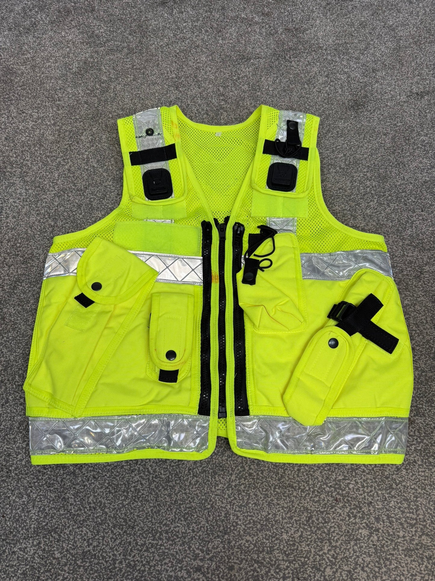 Ex Police Hi Vis Utility Tac Vest Large Security Patrol Equipment Vest Marshall