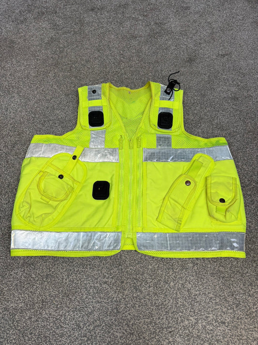 Ex Police Hi Vis Utility Tac Vest Security Patrol Equipment Vest Marshall - XL