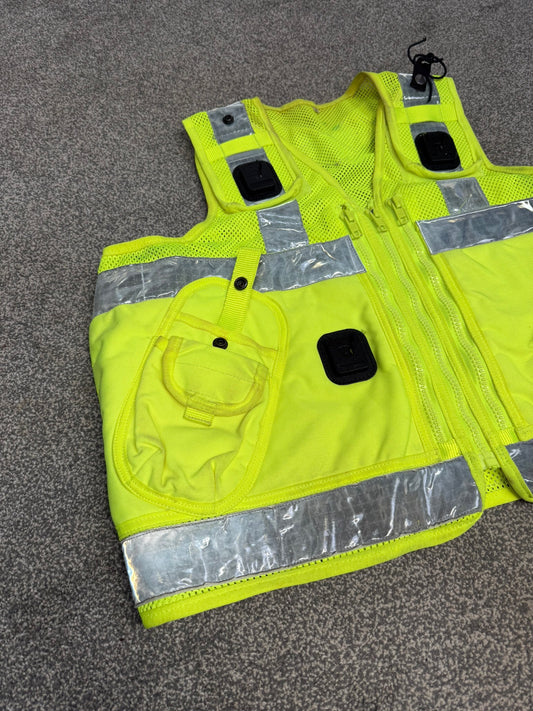 Ex Police Hi Vis Utility Tac Vest Security Patrol Equipment Vest Marshall - XL