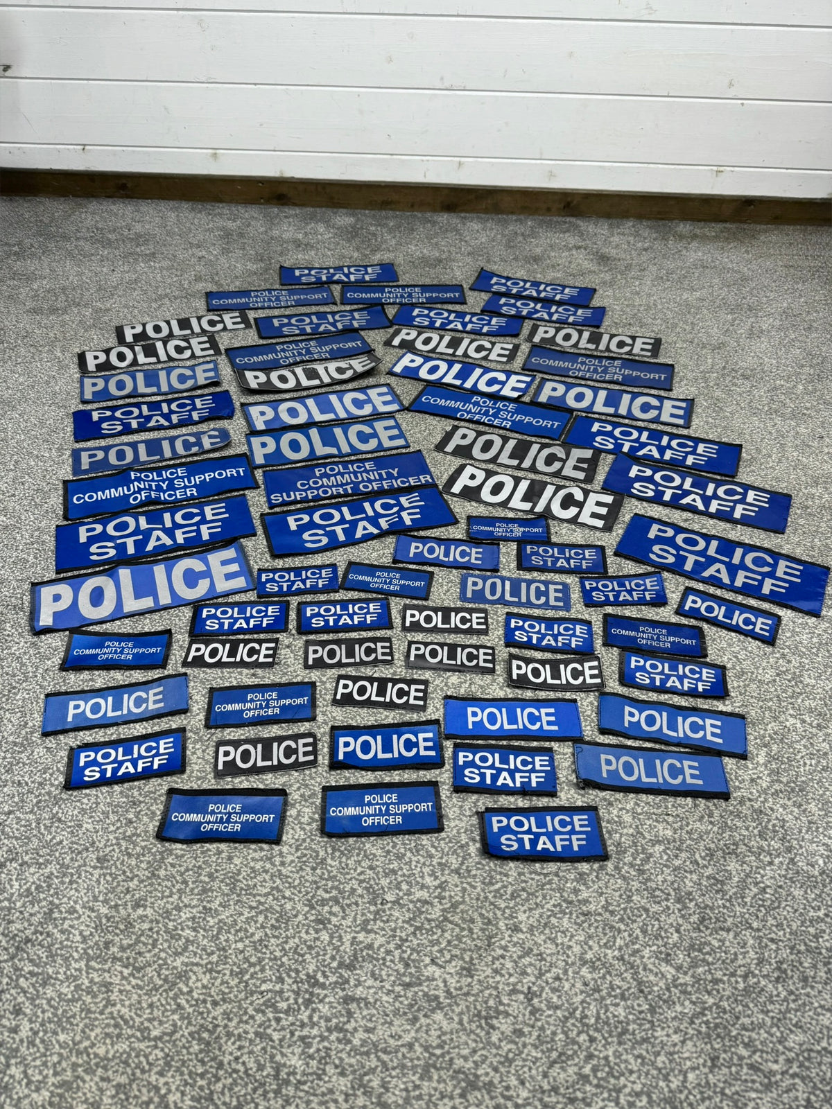 64x Genuine Ex Police Badges Job Lot Bundle Collector Film / TV Uniform Display