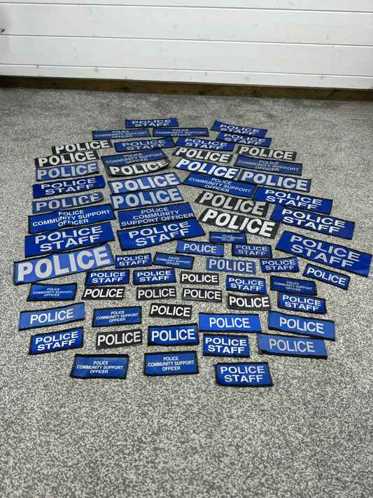 64x Genuine Ex Police Badges Job Lot Bundle Collector Film / TV Uniform Display