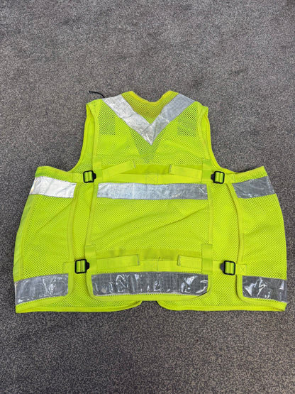 Ex Police Hi Vis Utility Tac Vest Security Patrol Equipment Vest Marshall - XL