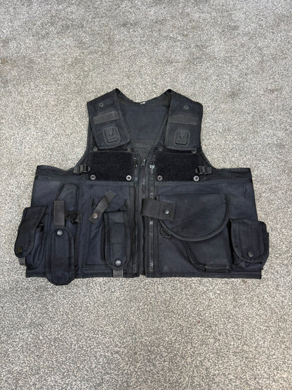 Ex Police Black Arktis Taser Vest Utility Tac Vest MEDIUM Airsoft Security