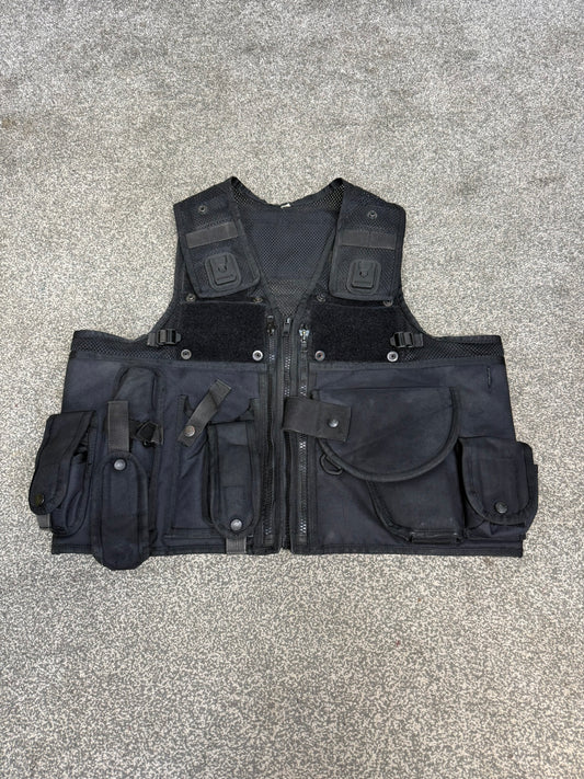 Ex Police Black Arktis Taser Vest Utility Tac Vest MEDIUM Airsoft Security
