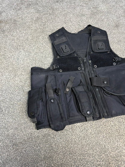 Ex Police Black Arktis Taser Vest Utility Tac Vest MEDIUM Airsoft Security