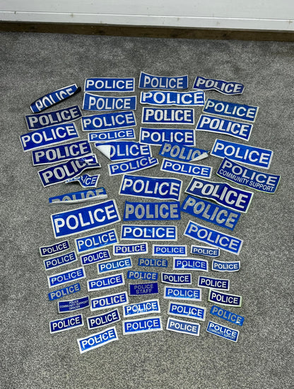 62x Genuine Ex Police Badges Job Lot Bundle Collector Film / TV Uniform Display