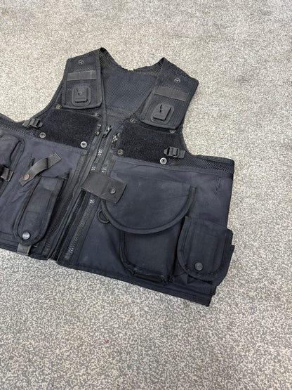 Ex Police Black Arktis Taser Vest Utility Tac Vest MEDIUM Airsoft Security