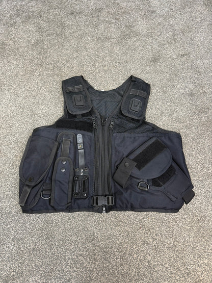 Ex Police Black Arktis Taser Vest Utility Tactical Vest SMALL Airsoft Security