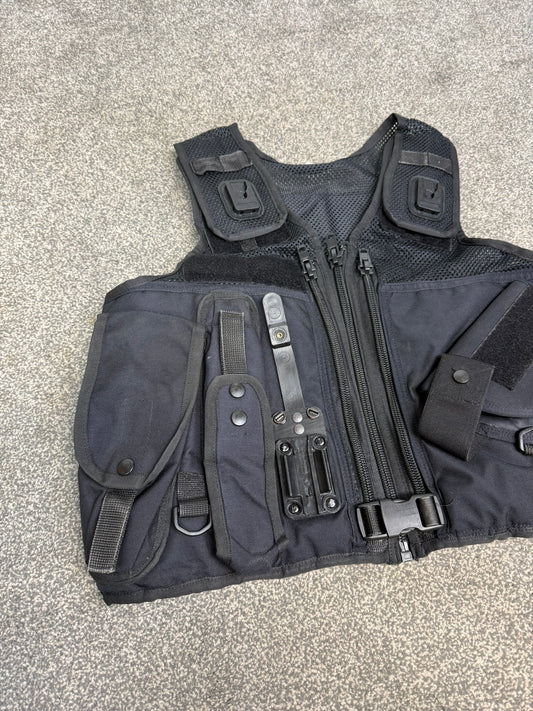 Ex Police Black Arktis Taser Vest Utility Tactical Vest SMALL Airsoft Security