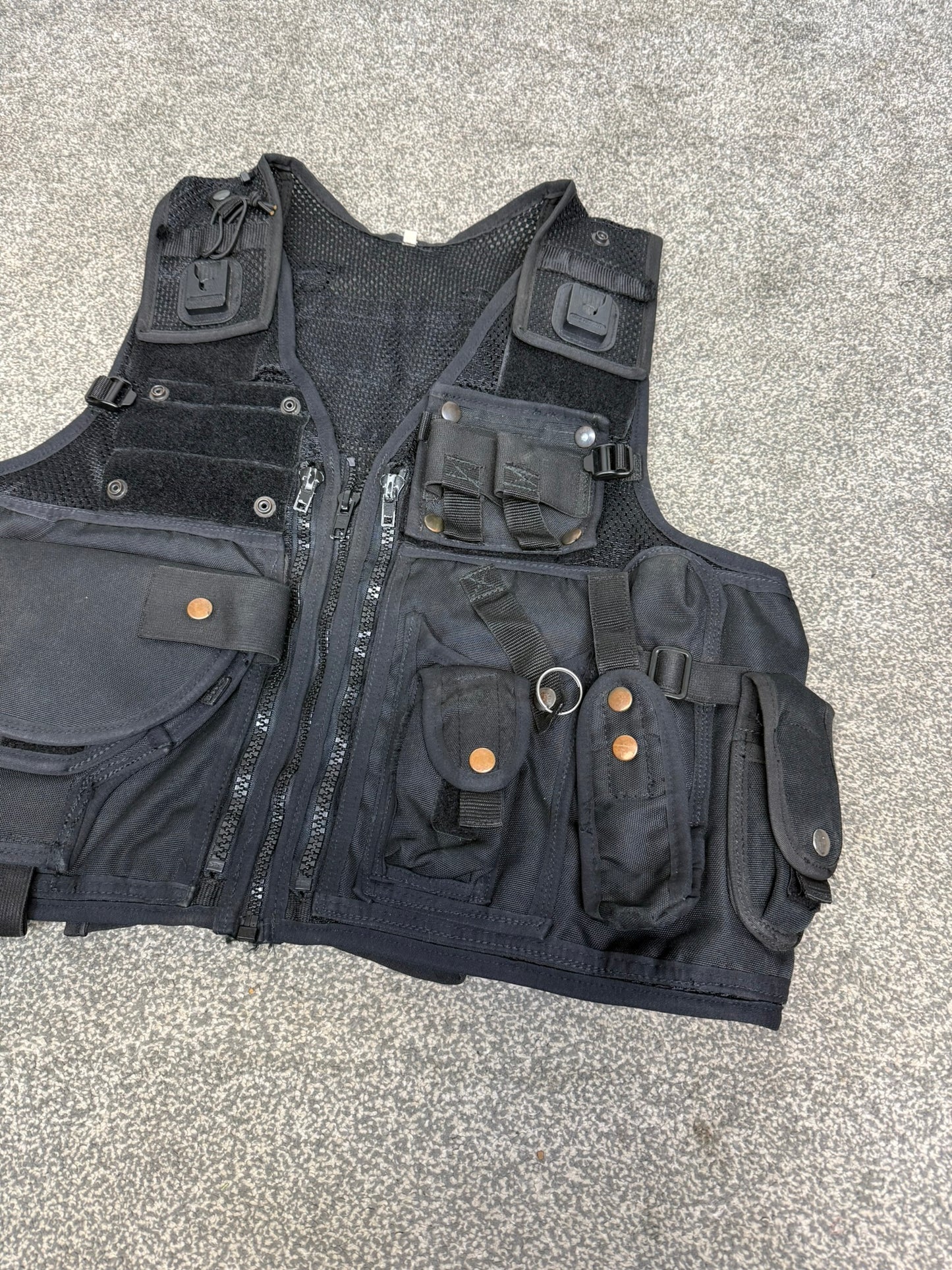 Ex Police Black Arktis Taser Vest Utility Tactical Vest XL Airsoft Security