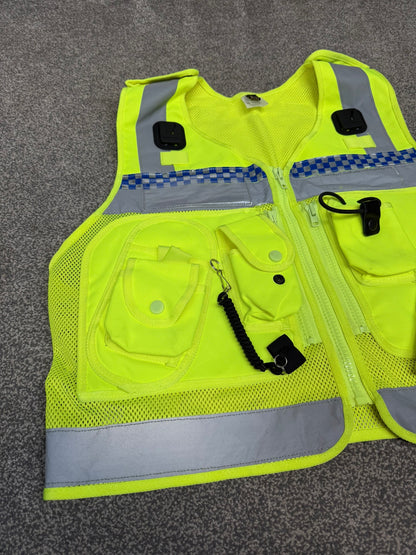 Ex Police Protec Tactical Vest Hi Vis Chequered Security Utility Patrol Vest LARGE