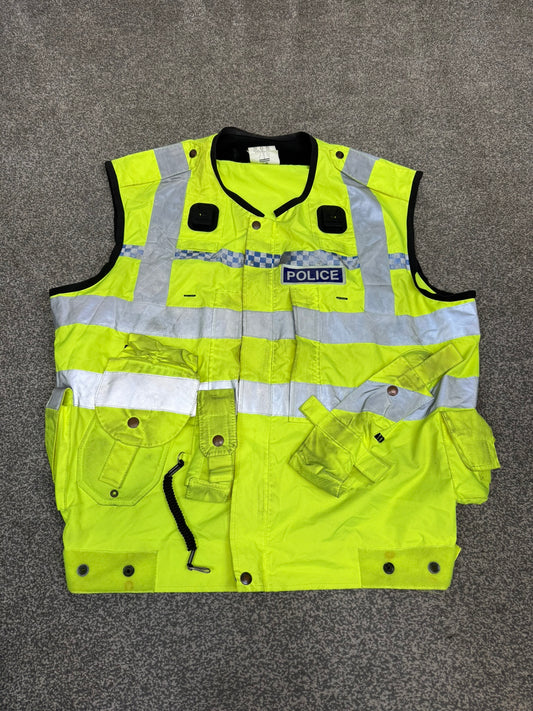 Ex Police Hi Vis Utility Vest Equipment Vest Gilet Model 232 BADGED - X Large