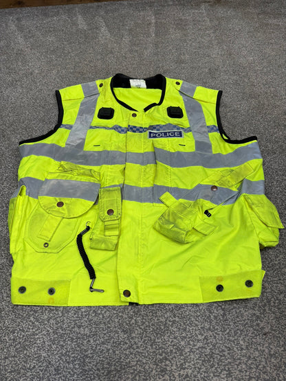 Ex Police Hi Vis Utility Vest Equipment Vest Gilet Model 232 BADGED - X Large