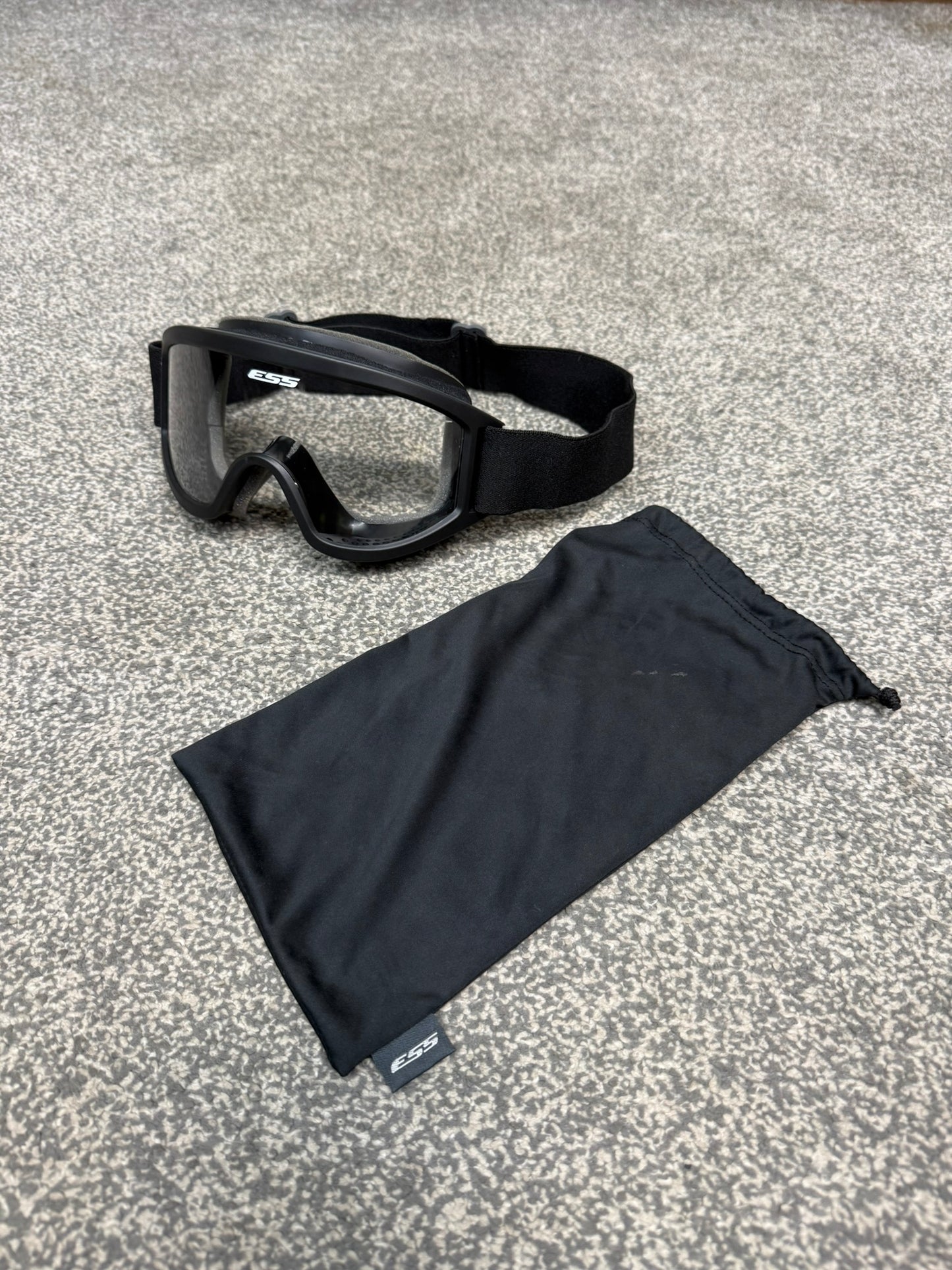 Ex Police ESS Striker Tactical XT Black Goggles & Bag Paintball Airsoft