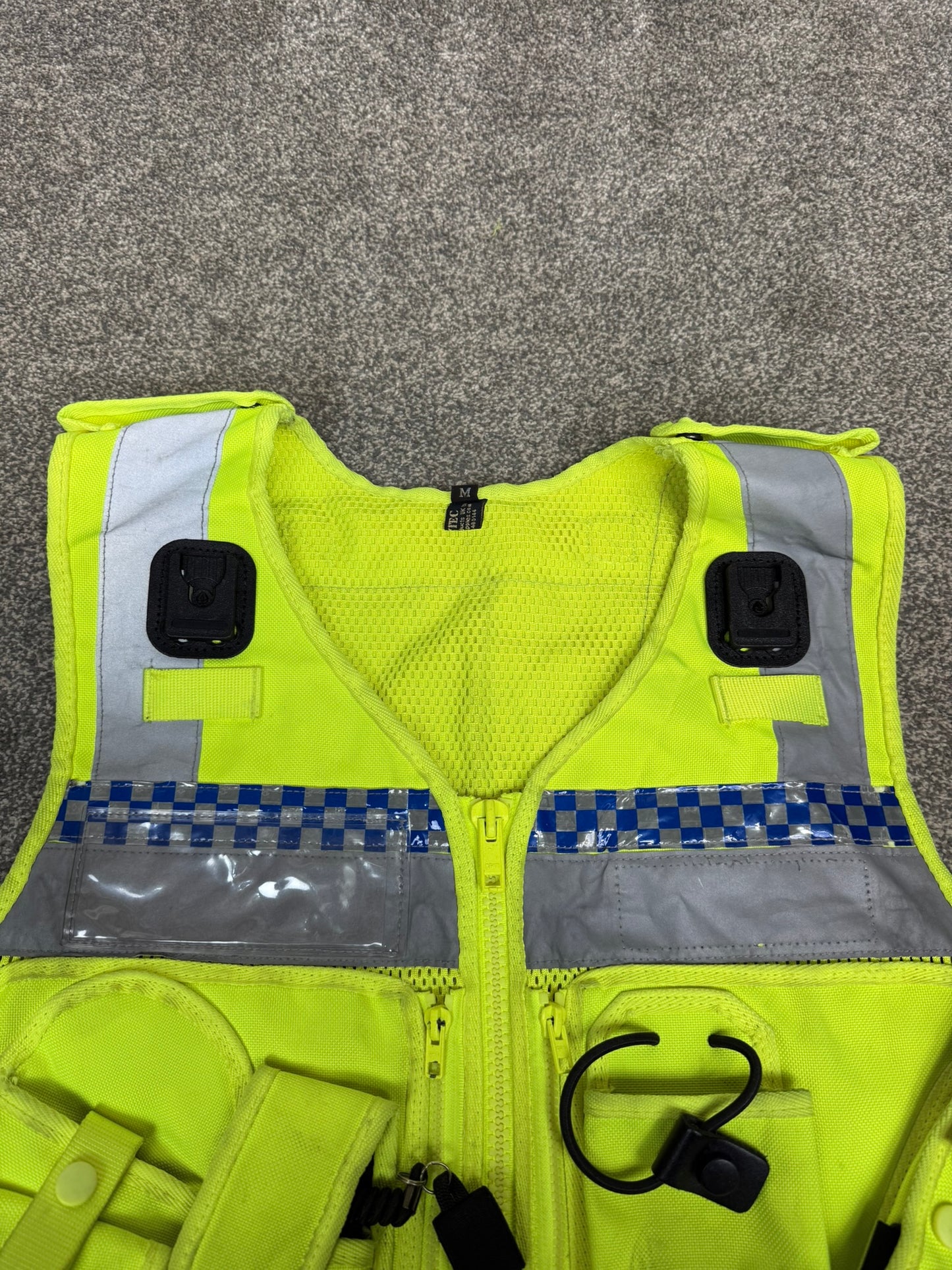 Ex Police Protec Tactical Vest Hi Vis Chequered Security Utility Patrol Vest - Medium
