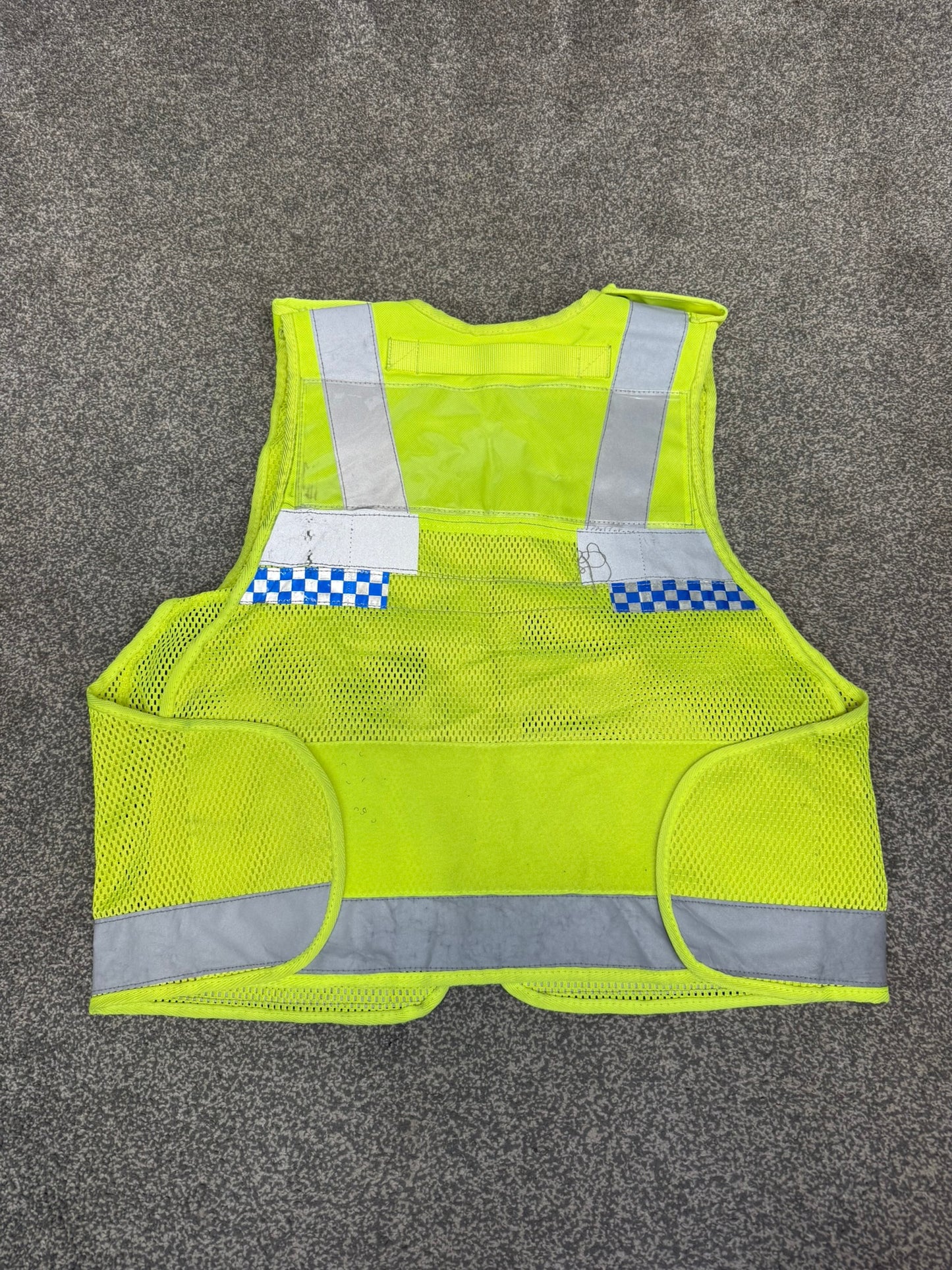 Ex Police Protec Tactical Vest Hi Vis Chequered Security Utility Patrol Vest - Medium