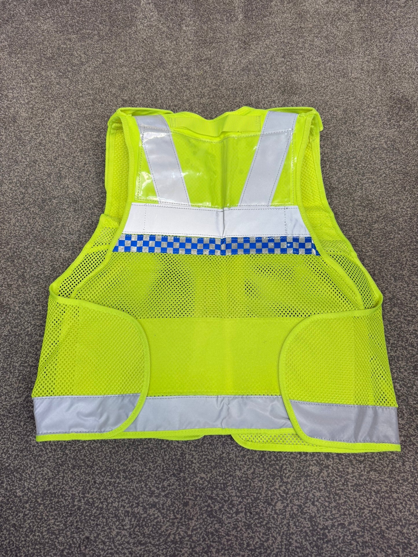 Ex Police Protec Tactical Vest Hi Vis Chequered Security Utility Patrol Vest - Small