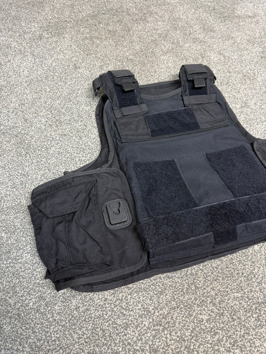 Ex Police Body Armour Cover Plate Carrier Vest L-XL Security Tactical Airsoft Paintball
