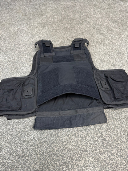 Ex Police Body Armour Cover Plate Carrier Vest L-XL Security Tactical Airsoft Paintball