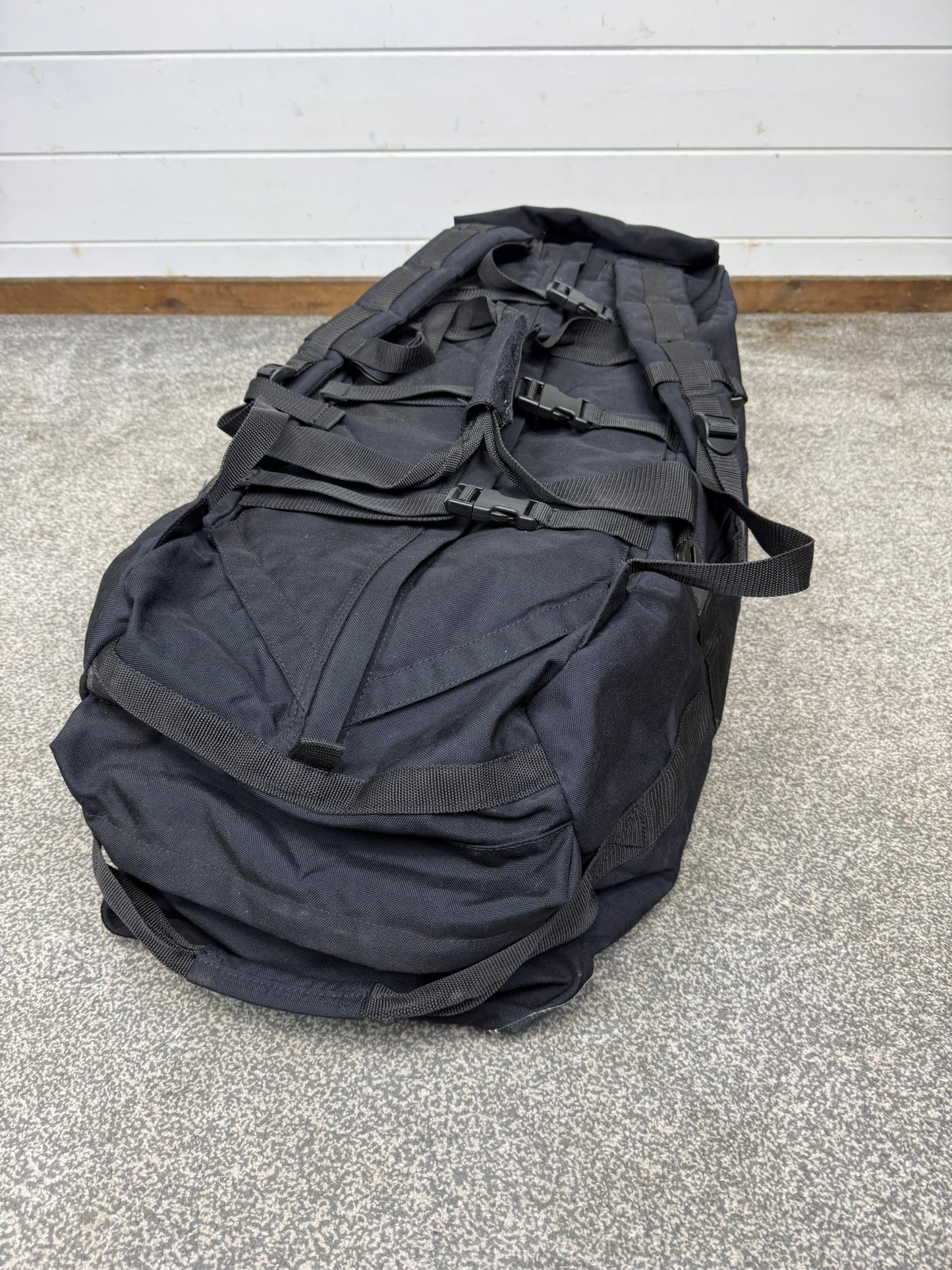 Ex Police Large Black Holdall Travel Rucksack 100L Deployment Bag