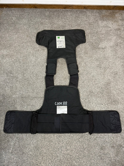 Ex Police Body Armour Cover BADGED Plate Carrier Vest L-XL Security Tactical Airsoft Paintball