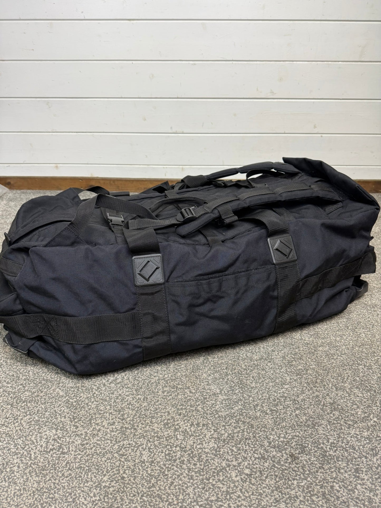 Ex Police Large Black Holdall Travel Rucksack 100L Deployment Bag